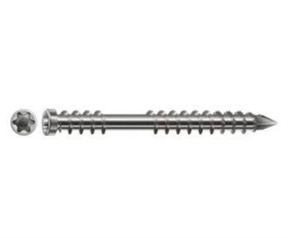 SPAX TERRASSENSCHRAUBEN  T-STAR PLUS T25  A2<br/>5,0 x 60 MM   ZYLINDERKOPF  PA=400 title=
